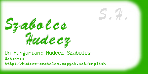 szabolcs hudecz business card